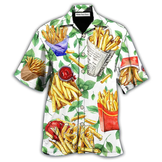 Food French Fries Delicious Hawaiian Shirt For Poolside Relaxation And Sunny Getaways