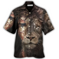 Lion Faith Hawaiian Shirt Artwork Detail For Tropical Trips And Casual Outings