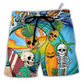 Surfing Skeleton Beach Shorts For Casual Day Trips And Thoughtful Gift Giving
