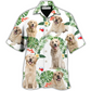 Tropical White Dog Labrador Retriever Leaf Hawaiian Shirt For Coastal Adventures And Warm Weather Wear