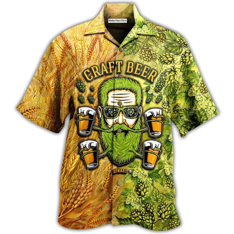 Beer Drink First Think Hawaiian Shirt For Poolside Relaxation And Sunny Getaways