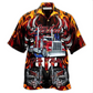 Truck Rolling Truckers Fire Hawaiian Shirt Design View For Resort Travel And Thoughtful Gifting