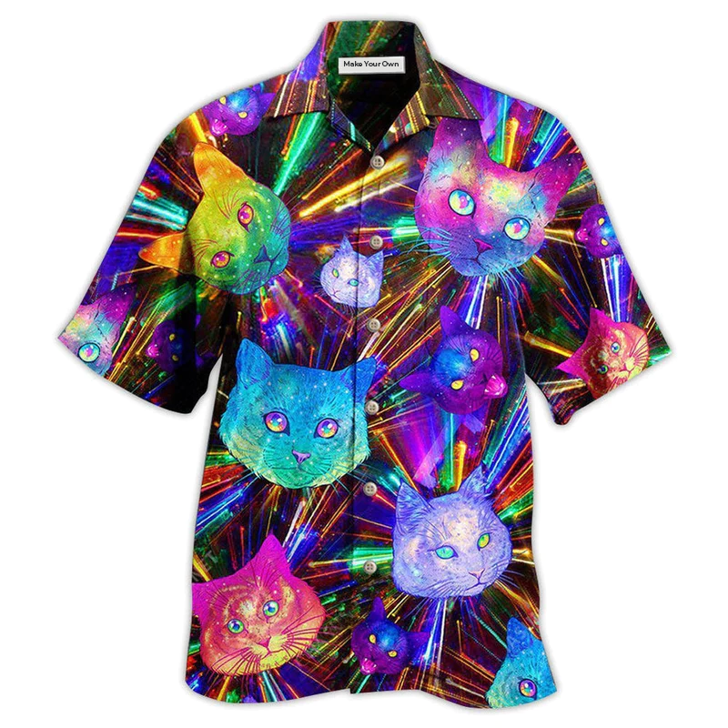 Cat Space Evolution Stunning Hawaiian Shirt For Warm Weather Adventures And Everyday Comfort