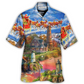 Lighthouse Christmas Santa Shine Hawaiian Shirt For Vacation Days And Relaxed Coastal Outings