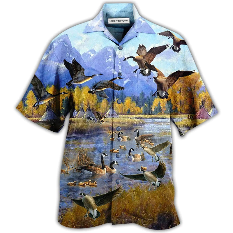 Funny Duck Island Hawaiian Shirt Artwork View For Weekend Travel And Beach Style