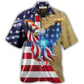 Eagle Cross Nation Faith Hawaiian Shirt For Vacation Days And Relaxed Coastal Outings