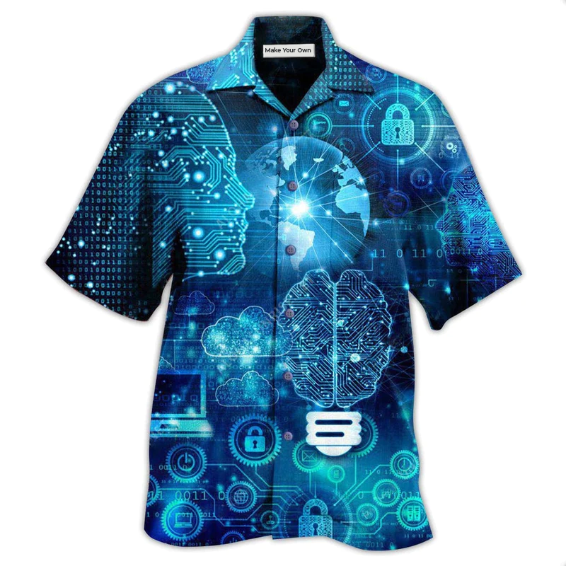 Information Technology Hawaiian Shirt For Vacation Parties Beach Outings And Relaxed Daily Wear
