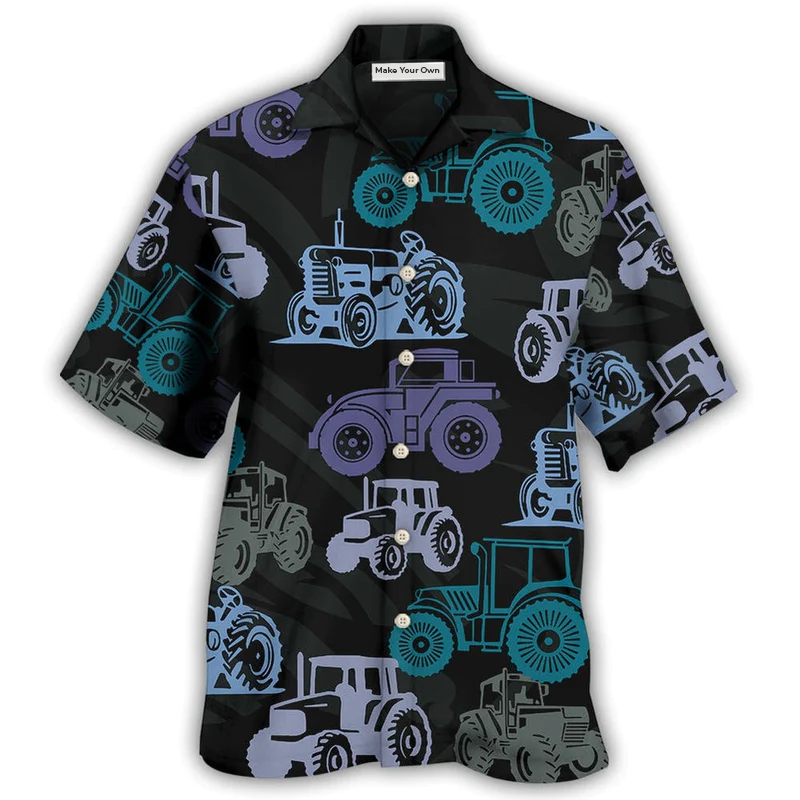 Farm Tractor Hawaiian Shirt For Coastal Adventures Summer Events And Everyday Comfort