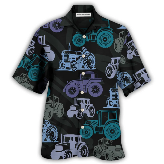 Farm Tractor Hawaiian Shirt For Coastal Adventures Summer Events And Everyday Comfort