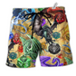 Colorful Dragon Fantasy Dice Beach Shorts For Holiday Cruises And Comfortable Daily Use