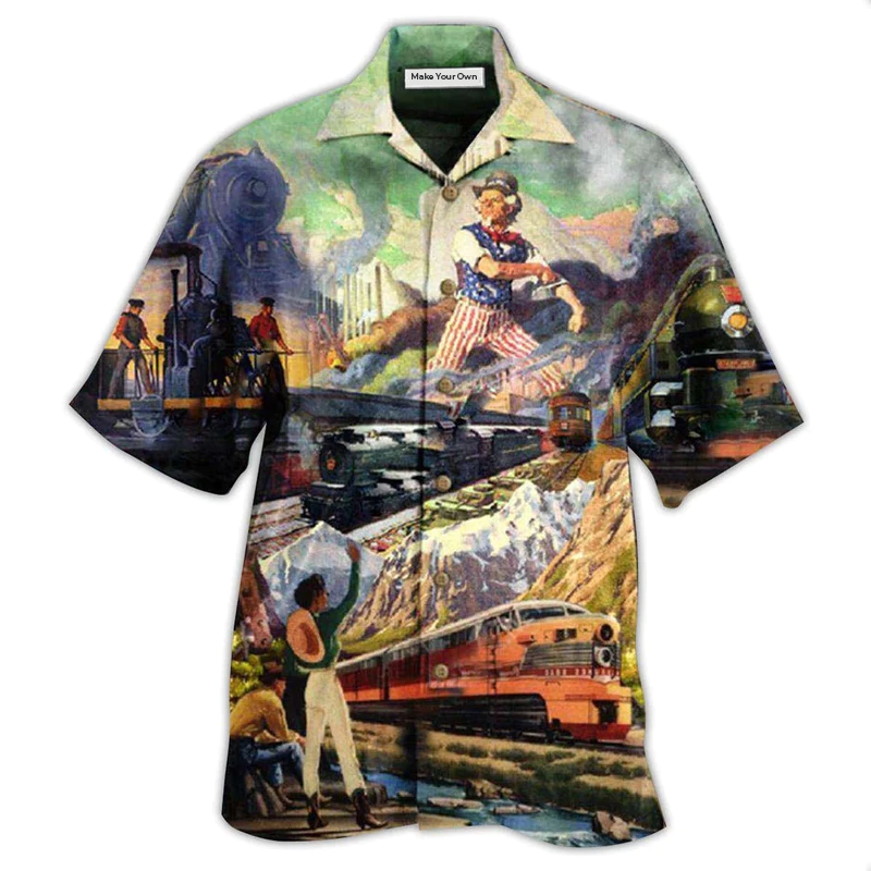 Train Right Track Hawaiian Shirt For Coastal Adventures And Warm Weather Wear