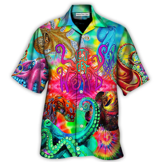 Bohemian Octopus Hawaiian Shirt For Island Vacations, Outdoor Gatherings, And Comfortable Casual Wear