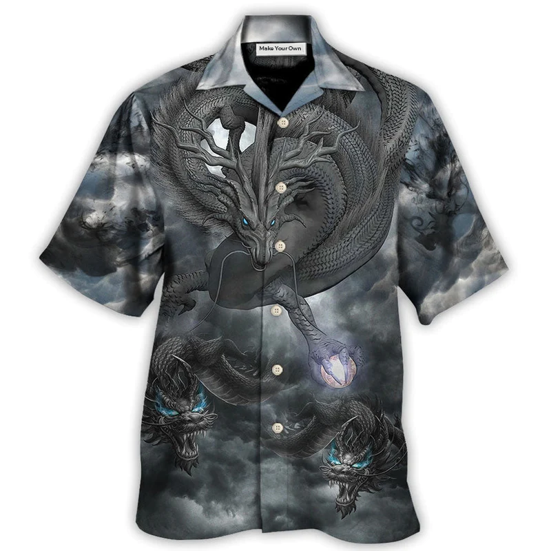 Dragon Hawaiian Shirt For Summer Vacation And Beach Travel
