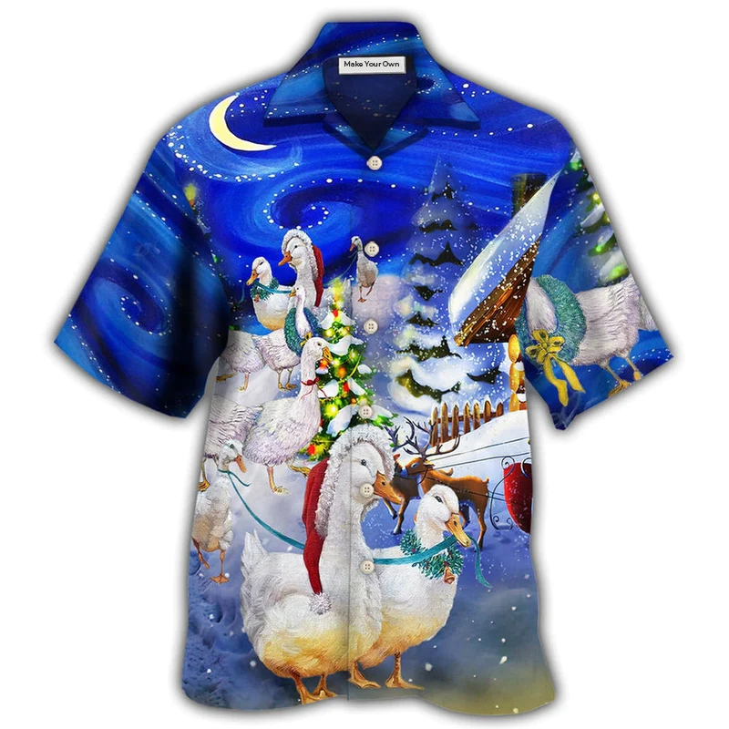 Christmas Duck Hawaiian Shirt For Beach Days Resort Trips And Relaxed Everyday Style