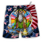 Hippie Independence Day Beach Shorts For Warm Weather Outings And Weekend Casual Style
