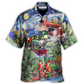 Christmas Gift Train Arrives Wharf Hawaiian Shirt For Summer Events And Casual Outdoor Wear