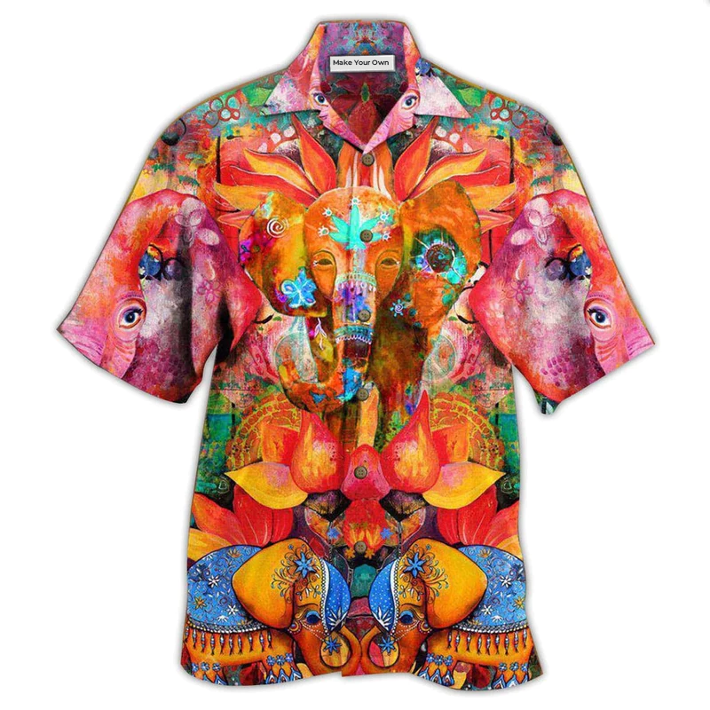 Bohemian Elephant Amazing Hawaiian Shirt For Poolside Relaxation And Sunny Getaways