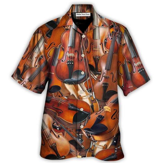 Violin Intelligent People Hawaiian Shirt Pattern View For Relaxed Warm Weather Outfits