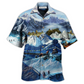 Mountain Winter Rock Climbing Hawaiian Shirt For Tropical Holiday Resort Parties And Everyday Style