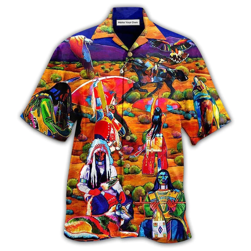 Traditional Heritage Portrait Red Hawaiian Shirt Print Closeup For Tropical Vacations