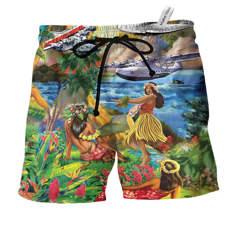 Hawaii Airplane Beach Shorts For Coastal Adventures And Thoughtful Gift Giving