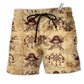 Skull Pirates Style Lover Classic Hawaiian Print Beach Shorts For Fantasy Fan Beach Days