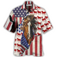 Patriotic Horse American Flag Hawaiian Shirt For Coastal Adventures And Warm Weather Wear