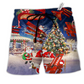 Christmas No Reindeer Any More Santa Loves Beach Shorts For Seasonal Summer Travel