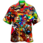 Red Green Duck Hawaiian Shirt For Summer Vacation And Beach Travel