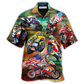 Patriotic Racing Car Hawaiian Shirt For Summer Vacation Beach Travel And Casual Wear