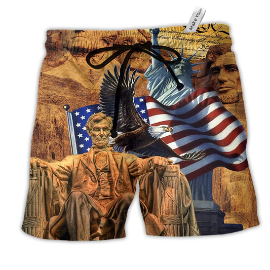 America Land Of The Hawaiian Print Beach Shorts For Warm Weather Holiday Style