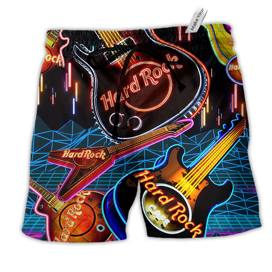 Guitar Music Our Hearts Have Beats For Guitar Beach Shorts For Beach Days And Casual Style
