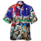 Australian Horse Racing Hawaiian Shirt Pattern Detail For Casual Outings