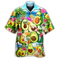 Avocado And Tropical Beach Hawaiian Shirt For Vacation Getaways Resort Wear And Casual Celebrations