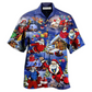 Christmas Flying Super Santa Hawaiian Shirt Design View For Casual Summer Styling