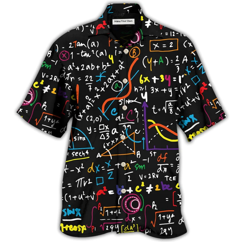 Math Mathematics Hawaiian Shirt For Summer Vacation And Beach Travel