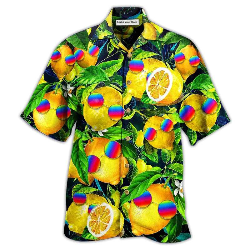 Bohemian Funny Lemon Peace Hawaiian Shirt For Warm Weather Adventures And Everyday Comfort