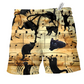 Cat Music Beach Shorts For Holiday Cruises And Weekend Casual Style