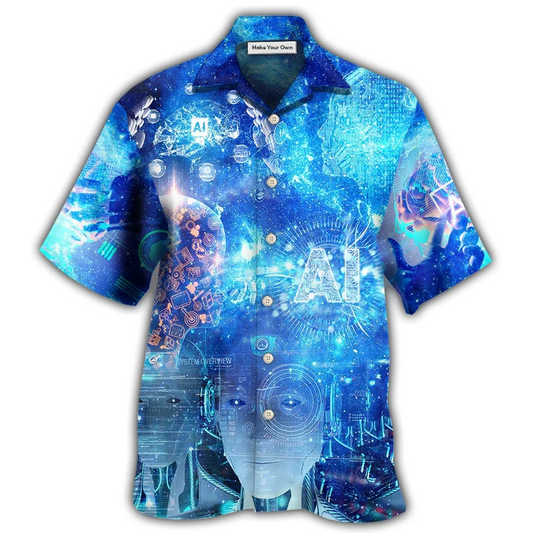 AI Artificial Science Beginning Journey Implementing Hawaiian Shirt Pattern View For Relaxed Warm Weather Outfits