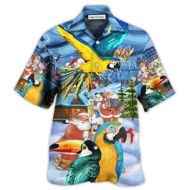 Parrot Beach Unique Hawaiian Shirt For Vacation Days And Relaxed Coastal Outings