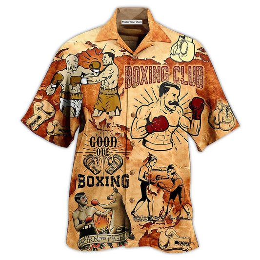 Boxing Hawaiian Shirt For Island Holidays Summer Parties And Casual Outdoor Wear