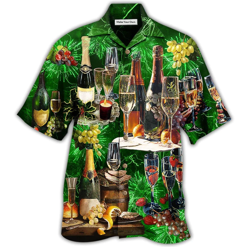 Green Wine Beautiful Hawaiian Shirt For Summer Vacation And Beach Travel