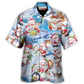 Snowman Christmas Santa Hawaiian Shirt Pattern View For Relaxed Warm Weather Outfits