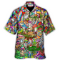 Bohemian Mushroom Music Band Hawaiian Shirt Pattern View For Lightweight Everyday Style