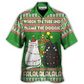 Cat Wreck Tree Meowy Christmas Hawaiian Shirt Pattern View For Lightweight Everyday Style