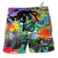 Colorful Monster Truck Beach Shorts For Summer Vacations And Laid Back Styling