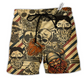 Viking My Rules My Beard Hawaiian Print Beach Shorts For Fantasy Fan Beach Days