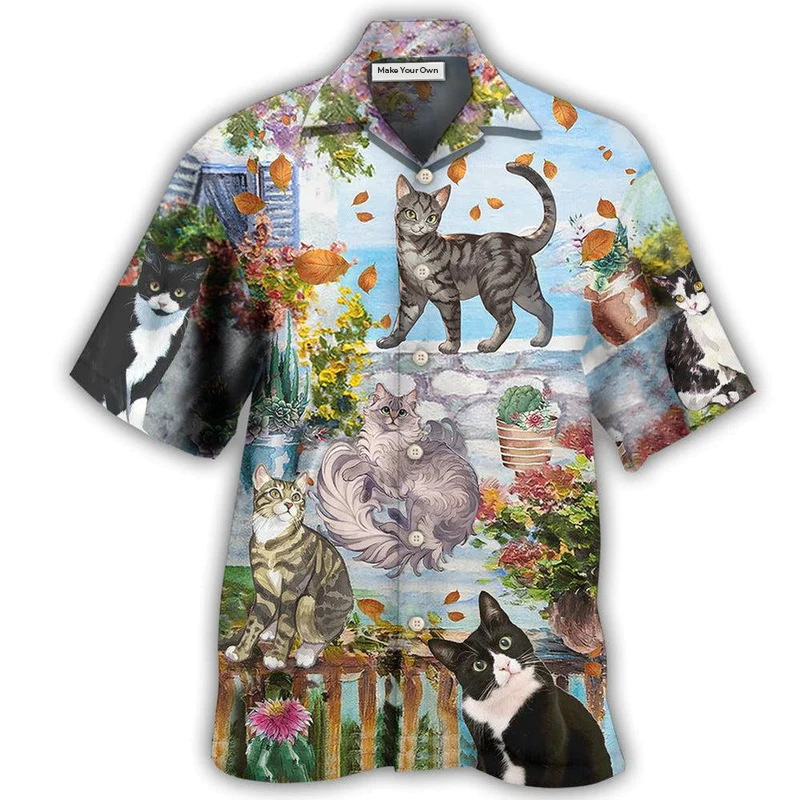 Cat Home Summer Hawaiian Shirt For Beach Parties And Weekend Getaways