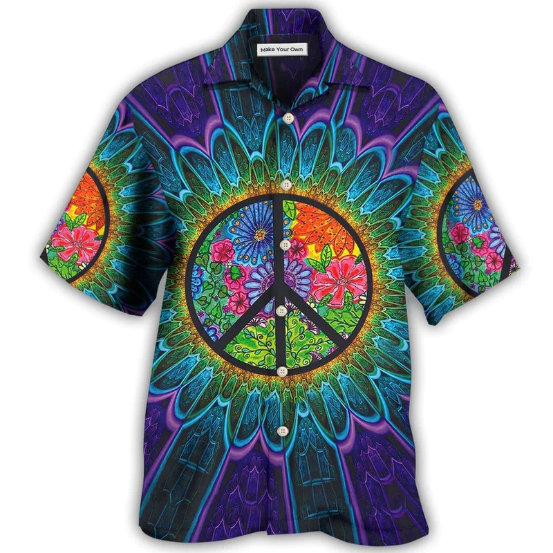Bohemian Sign Hawaiian Shirt Design Detail For Sunny Adventures And Casual Wear