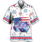 Tabletop Dice Independence Day Hawaiian Shirt Artwork Detail For Tropical Trips And Casual Outings